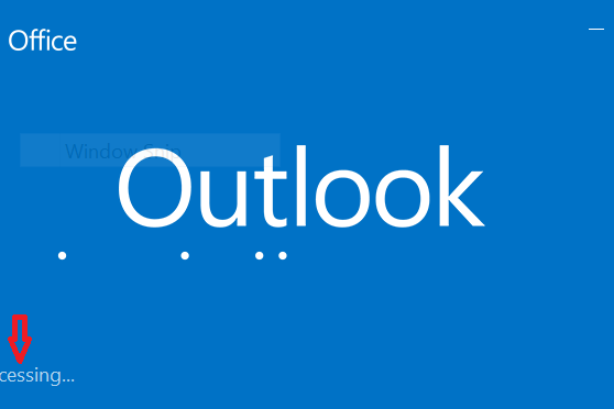 Outlook 2016 Stuck Processing