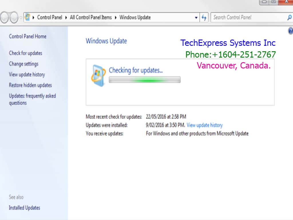 Windows 7 checking for update