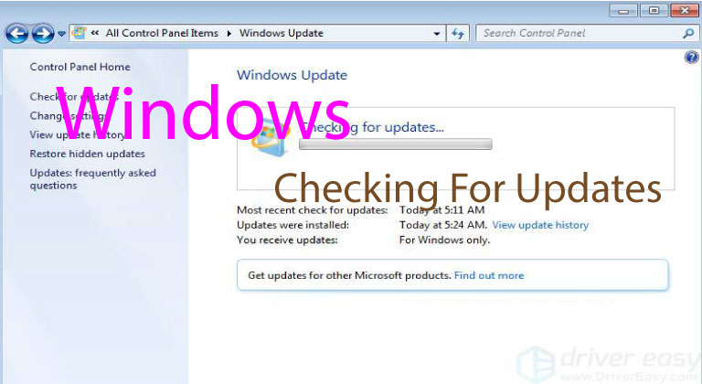 Windows Checking For Updates